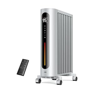 Dreo Oil Filled Radiator Heater, 1500W Radiant Heater with Remote Control, Digital Thermostat, 4 Modes, 24h Timer, 10 Safety Protections, Child Lock, Space Heaters for Indoor Use Large Room Bedroom