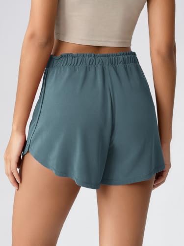 Image of ODODOS Modal Soft Lounge Shorts for Women Drawstring High Waist Casual Sleepwear Lightweight Cozy Pajama Bottom