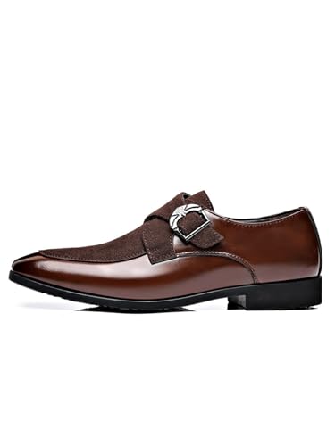 Men's Fashion Strap Suede Dress Tuxedo Shoe Business Formal Suit Leather Buckle Slip-on Loafers for Men2