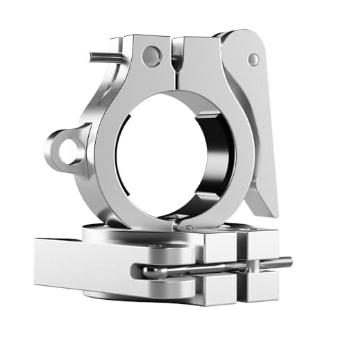 Aluminum Barbell Clamps Collars Quick Release 2 in 1 Home Gym Barbell Clips Olympic Barbell Collar Pair of Locking Weight Clips Fit 2 Inch Barbell Versatile Weightlifting Accessory