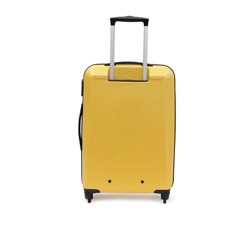 Image of YAYAVAR Batman Trolley Suitcase - 85L, Cabin Luggage with 8 Spinner Wheel, Hard Shell Polycarbonate Suitcase, Number Lock, Water Resistant, Luggage Bag for Travel (Yellow & Black, 67cm, Medium)