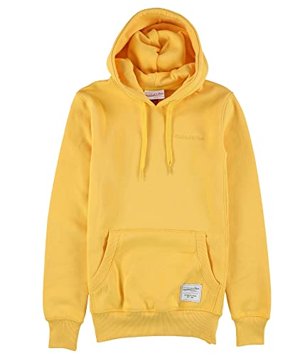Mitchell & Ness Mens Branded Hoodie Sweatshirt, Yellow, X-Small