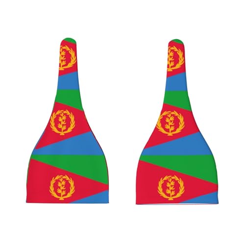 Baby Beanie Eritrean Flag Knotted Hat - Soft, Warm, Comfortable, Headwear for Newborns, 0-6 Months Black2