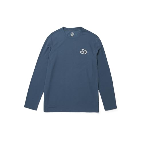 Volcom Men's Nunez Long Sleeve Thermal Shirt Smokey Blue