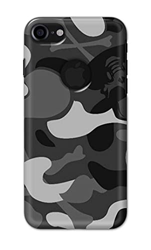 Image of Printed Hard Back Cover Case for Apple iPhone 7 Logo | iPhone 8 Logo Back Cover (Army Pattern) -1302