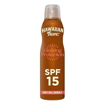 Hawaiian Tropic, Olio solare spray, Profumazione tropicale, SPF15, 177ml