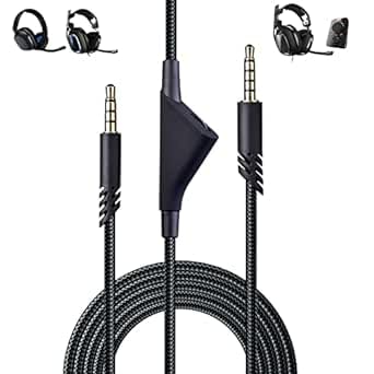 Câble De Remplacement 2m Pour Casque ASTRO A10/A40/A30/A50 & Logitech G233/G433 – Avec Bouton Muet