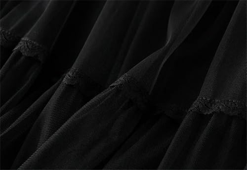 Women Beading Tiered Maxi Skirt Women High Street A Line High Waist Long Skirts3