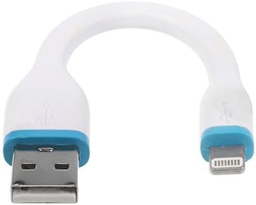 [Apple MFI Certified] ESORUN iPhone Lightning Cord 4.8-Inch Cute Lightning to USB Cable Bendy Durable SYNC Cable Charger Cord for iPhone 7, iPhone 7 Plus(White)