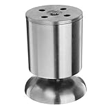  CCChaRLes Hauteur Ajustable Meubles Pieds Argent Support En Acier Inoxydable Pour Table Bed Sofa Level Chair - 8Cm