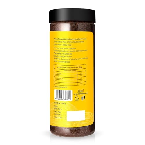 Bevzilla Hazelnut Flavoured Instant Coffee Powder Jar - 400GM (200gx2) |Make 100 Cups|Arabica Beans|Best for Espresso, Latte & Cappucino|Hot & Cold Brew Ready