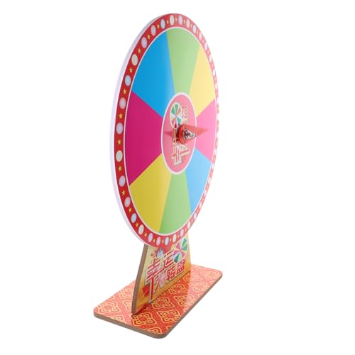 KOMBIUDA Tabletop Wheel Great for Parties Carnivals Rotating Prize Draw Wheel Fun Designs