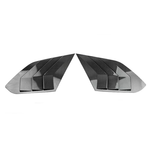 Rear Window Vent Shutter Louver Cover Trim Compatible For VW Touareg 2019-2022(Carbon Fiber)
