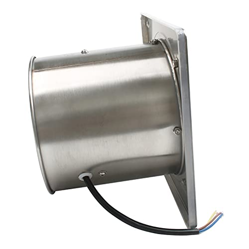Ventilador de extracción de alta velocidad 6 pulgadas para baño, cocina, instalación en pared o ventana, acero inoxidable, 45W miniatura 3