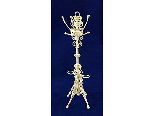 Miniature White Wire Hat & Coat Stand For Dollhouse – 1:12 Scale - View #3