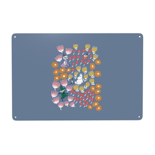 ムーミン ブリキ 看板 アートパネル リビング 玄関 装飾鉄絵 鉄絵画 インテリア 壁掛け 額入り 壁紙用 絵画 アートポスター 部屋飾り アートデリ ポスター パネル 20×30cm