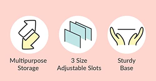 Image of SuperBottoms Diaper Caddy | Diaper Bag | Diaper Organizer | Generously sized Diaper caddy organizer for crib | ( Crowning Glory )