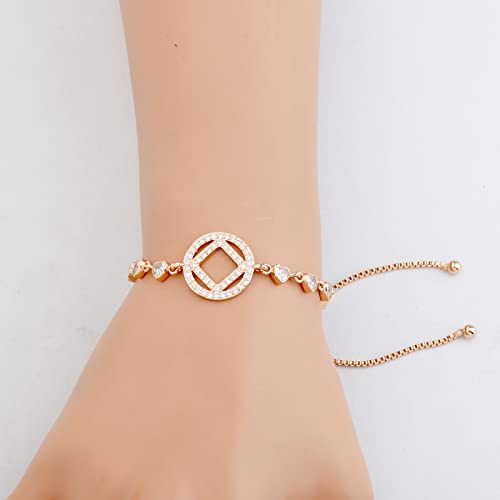 ENSIANTH Sobriety Gift AA Bracelet NA Bracelet AA NA Recovery Sober Gift Recovery Bracelet Encouragement Bracelet3