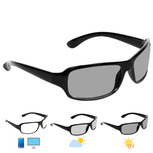 Image of Vast Photochromic Blue Cut Computer Glasses for Eye Protection | Zero Power Anti Glare & Blue Light Filter | UV Protect Specs for Men & Women| Frames| Cooling Glasses Lens