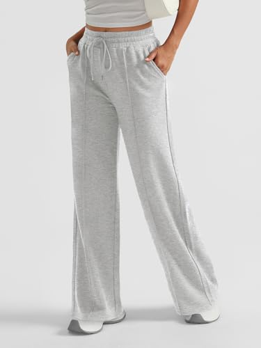 AUTOMET Womens Wide Leg Sweatpants High Waisted Baggy Pants Drawstring Athletic Joggers3