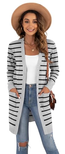 Image of VIISHOW Women's Classic Cardigans Long Sleeve Open Front Casual Knit Cardigan Sweaters Coat Soft Outwear