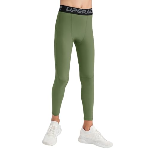 Youth Boys Compression Leggings Tights Basketball Athletic Pants Sports Base Layer for Running Soccer2
