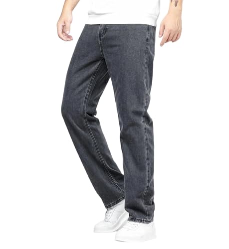 Men's Jeans with Pockets, Korean-Style Fashionable Cotton Jeans for Trendy Layering.