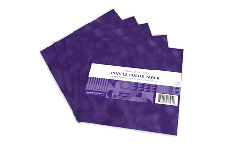 Papier suédine violet pour scrapbooking, 10 feuilles 30,5 x 30,5 cm Ecological Fibers
