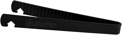 Butterie Pinzas para tostadora con gancho para horno (negro)