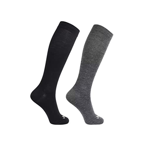 Image of ja vie 80% Merino Wool Ultra Soft 15-20mmHg Graduated Compression Socks for Women & Men