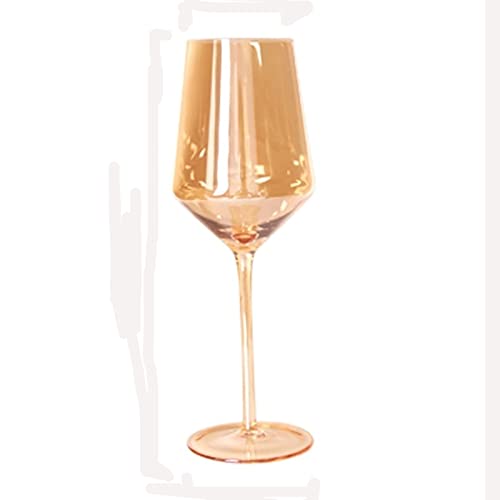 TJLVYCNB Calice Bicchiere da vino rosso ambrato Opera d'arte Cristallo ultrasottile Borgogna Bordeaux Calice da degustazione Coppa Festa di nozze Champagne Flute Cup