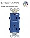 Leviton 16252-1PB BU DEC REC Split W/1PLUG CTRL 15A125V
