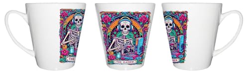 MERCHANDMANIA Taza cónica carta tarot graciosa meme adicto