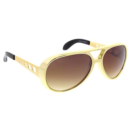 Vaulted Skulls & Co Rock Star Glasses | Aviator Sunglasses | Rockstar Shades | Disco Glasses | Celebrity Sunglasses | King Glasses | Rockstar Accessories | Gold