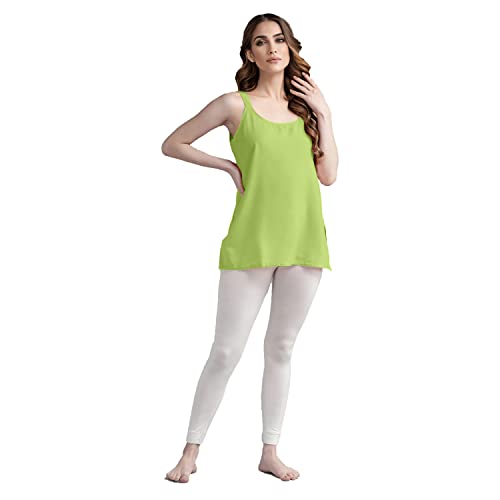 Image of Cotton Short Camisole Non-Stretchable Slip for Women | Short Kurti Slip | Short Camisole | Half-Length Lining | Waist Length Inner | Sameez | Samij(Half Slip)