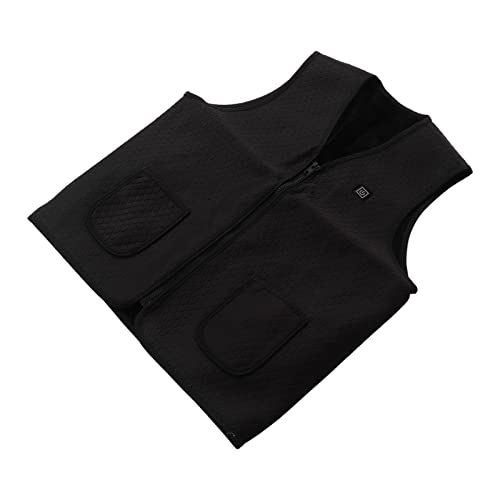 Acouto Chaleco Calefactable Chaqueta Calefactable de Forro con Carga USB 3 Niveles de Calor 89,6 a 125,6 Grados F Cremallera Cuello en V Ropa Cálida para Mujer Invierno Trabajo Al Aire Libre (XL)
