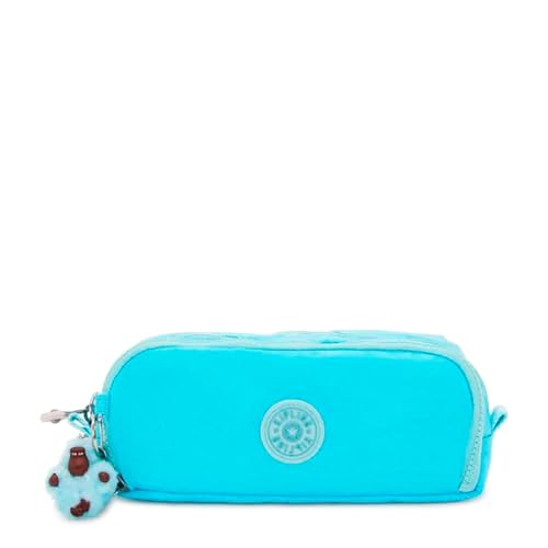 Estojo Três Zíperes Gitroy Kipling Galaxy Turq
