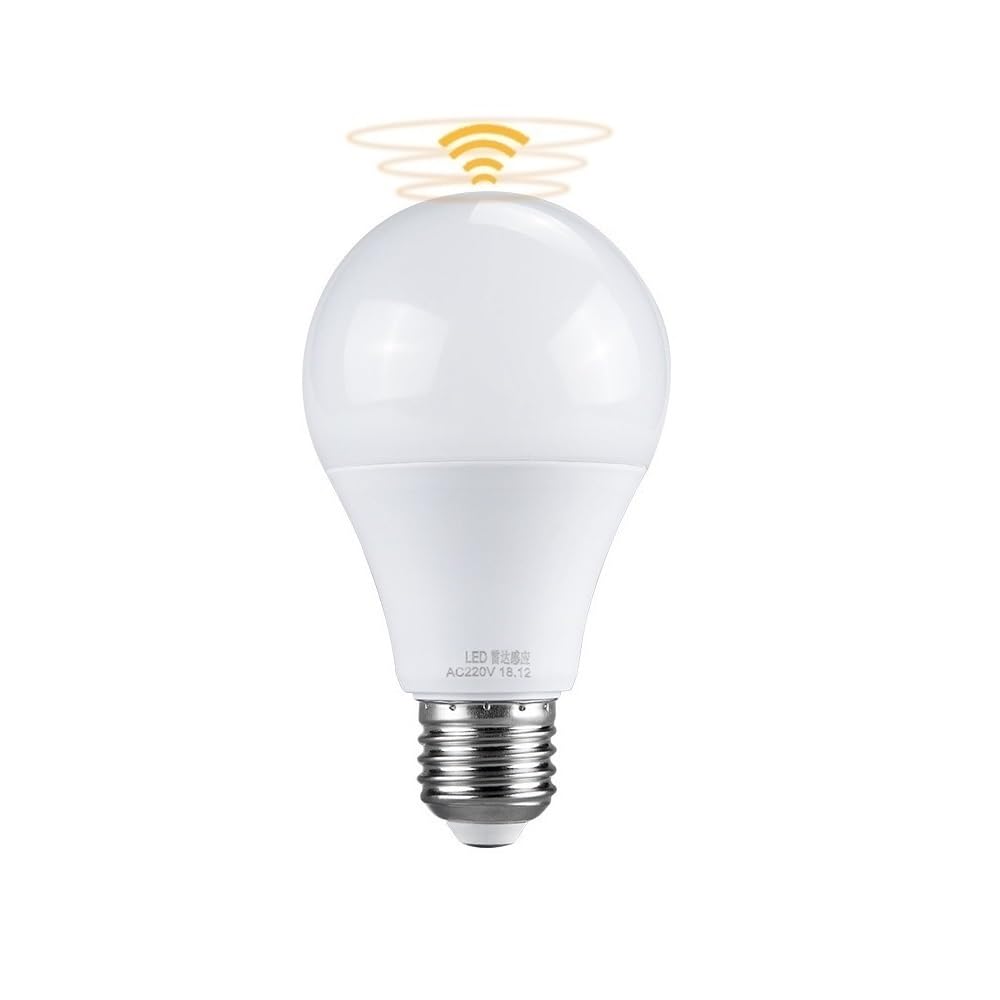 Fengyan Bombillas Domésticas 10 por ciento AC85-265V Bombilla del sensor de movimiento de radar E27 LED LAMP Auto Smart Infrarroed Bulb Energy Saving Bombillas Home Stair Hallway ( Color : Warm White