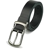 ベルト 日本製 メンズ レディース 【姫路レザー】 カジュアル 本革 シンプル 丈夫な 牛革 一枚革 馬蹄型バックル 38mm幅 父の日 プレゼント 黒 太め 太い 大きいバックル ベルト専門店ベルトラボ BLLB0355 (グラファイトブラック)