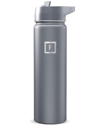 IRON °FLASK 24 oz Wide Mouth Water Bottle with Straw