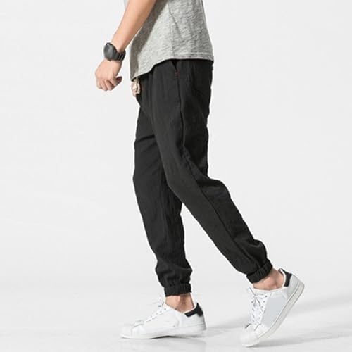 Mens Golf Pants Casual Cotton Linen Harem Trousers Summer Beach Yoga Jogger Pants Athletic Sweatpants with Pockets4