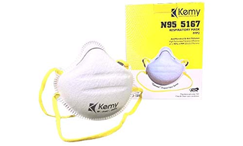 A&B Kemy Healthcare Unisex Nonwoven Fabric Reusable N95 Mask Respirator without Valve Best For Summer (Pack of 10, White)