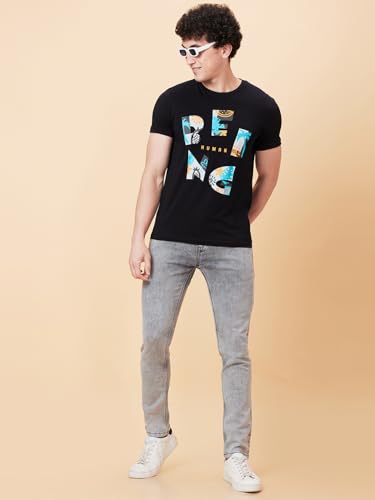 Image of Being Human Grey Slim Fit Men's Denims Clothing
