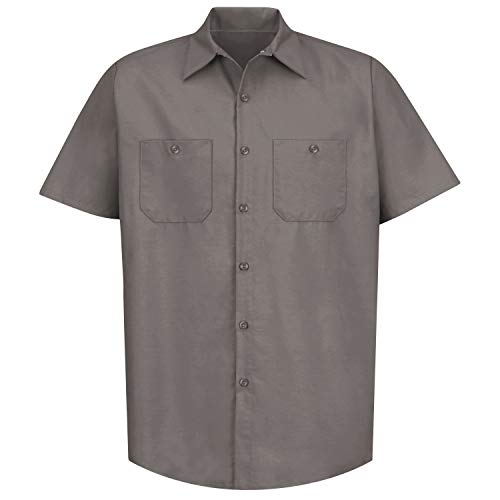 Red Kap Men's Men's Short Sleeve Solid Ripstop Shirt Shirt (Pack of 1)