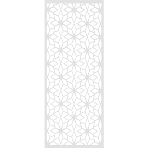 Image of 29 3 /8 inchW x 74 3 /8 inchH x 3 /8 inchT Lake Decorative Fretwork Wall Panels in Architectural Grade PVC