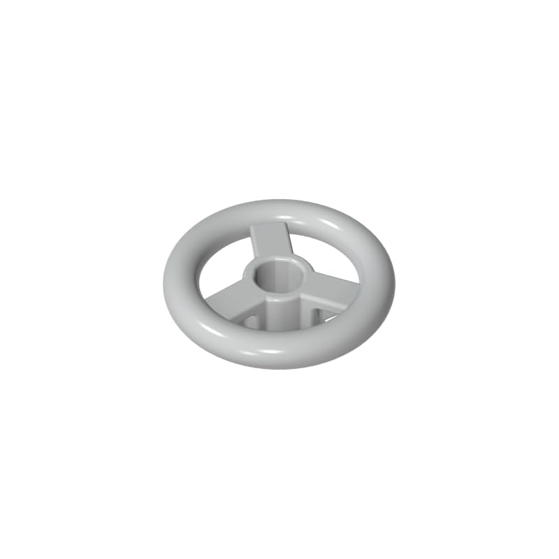 Gobricks Transportation 2X2 Small Steering Wheel 50PCS Compatible with Lego GDS-2131 Classic Bulk Toy MOC Color:Light Bluish Gray