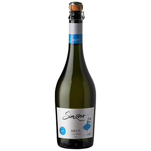 SINZERO - Sparkling Brut Non-Alcoholic Sparkling Wine - 750 ml (25.4 Fl Oz) - Champagne alternative made from 100% Chardonnay - Crisp refreshing, vegan and low calorie