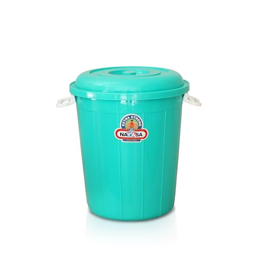 Image of Nayasa Bucket 32 with Lid- 30 Ltrs,Plastic Water Storage Bucket| Unbreakable Multipurpose Storage, Green