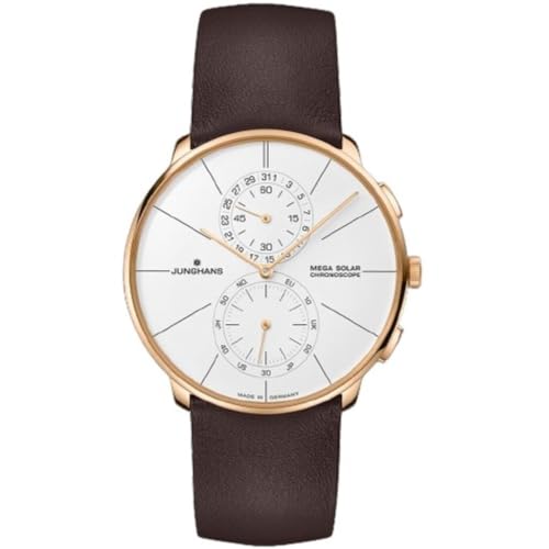 JUNGHANS Meister Fein Chronoscope Mega Solar Funkuhr Braun 59/7201.00