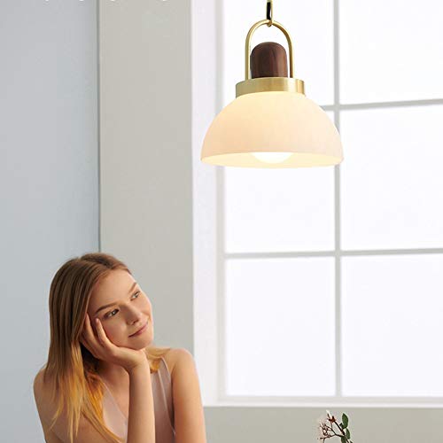 Chandelier suspendu en verre blanc pour éclairer une table de cuisine - 5